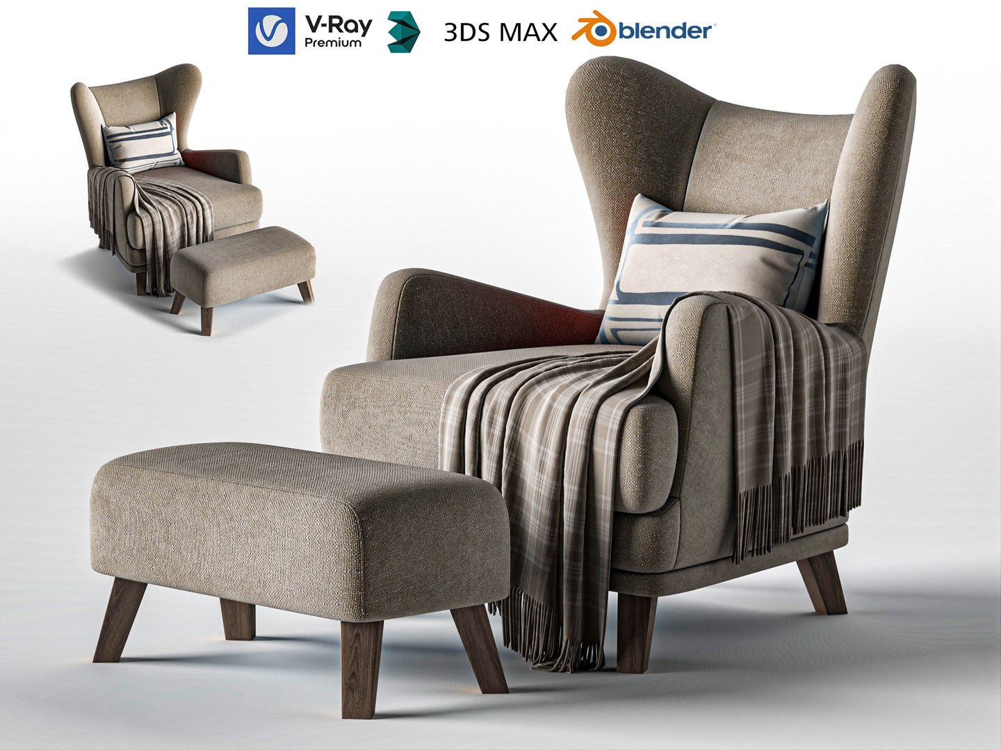 3D Classic Beige Wingback Armchair and Ottoman Set 3D Model model https://p.turbosquid.com/ts-thumb/3Q/VENuqD/81/normal_0001/jpg/1782975661/1920x1080/fit_q87/480dbb37c2bf8aee99dd6a19f9f6231c7a25d67d/normal_0001.jpg