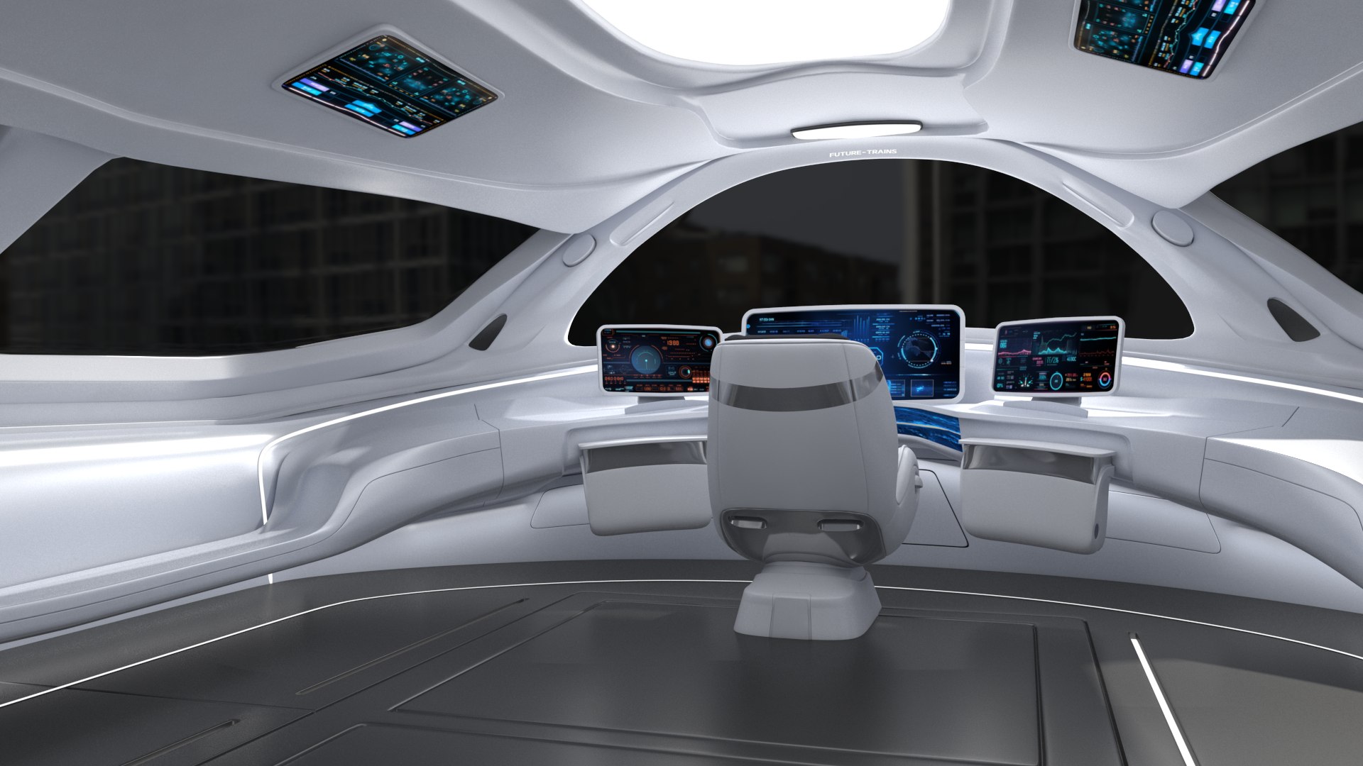 3D Future High -speed Train Cockpit Model - TurboSquid 2146212
