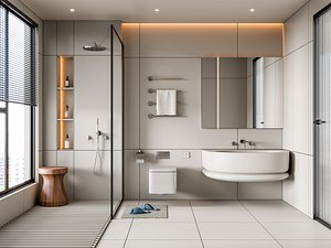Modern bathroom model