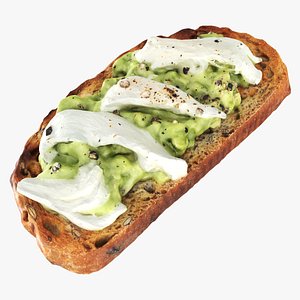 3D Bruschetta stuffed with avocado and mozzarella cheese