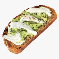 Bruschetta stuffed with avocado and mozzarella cheese