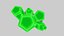Green Stylized Rock Crystal Cluster Version 2