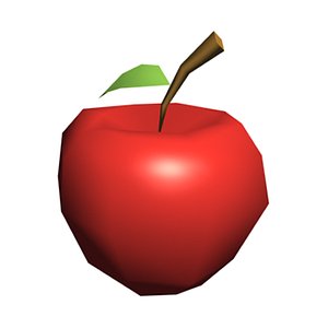 3d red apple model