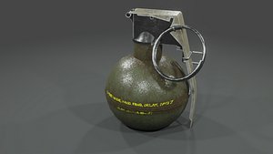 3D M67 Grenade 3D Model Low Poly Game Ready Low-poly 3D model