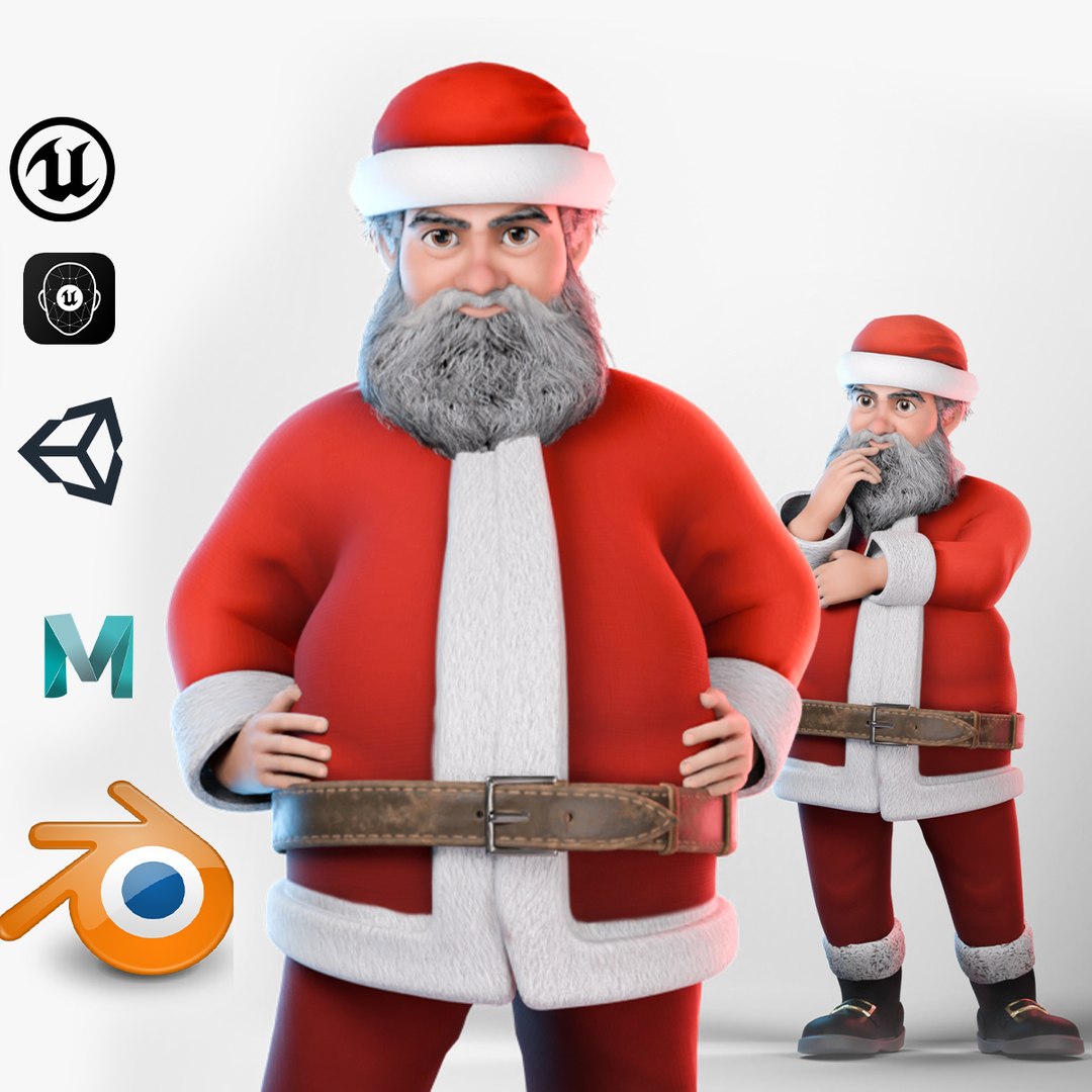 Stylized Santa Claus rigged 3D model https://p.turbosquid.com/ts-thumb/3Q/oBtRh7/ij/searchimage/jpg/1764657736/1920x1080/fit_q87/54ed812294d5e2cae989bf9b987c89bc24d1f721/searchimage.jpg