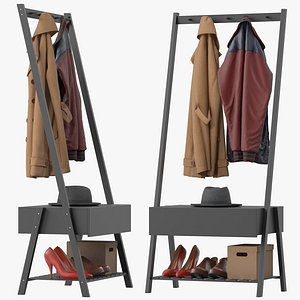 3D Cloakroom Coat Rack