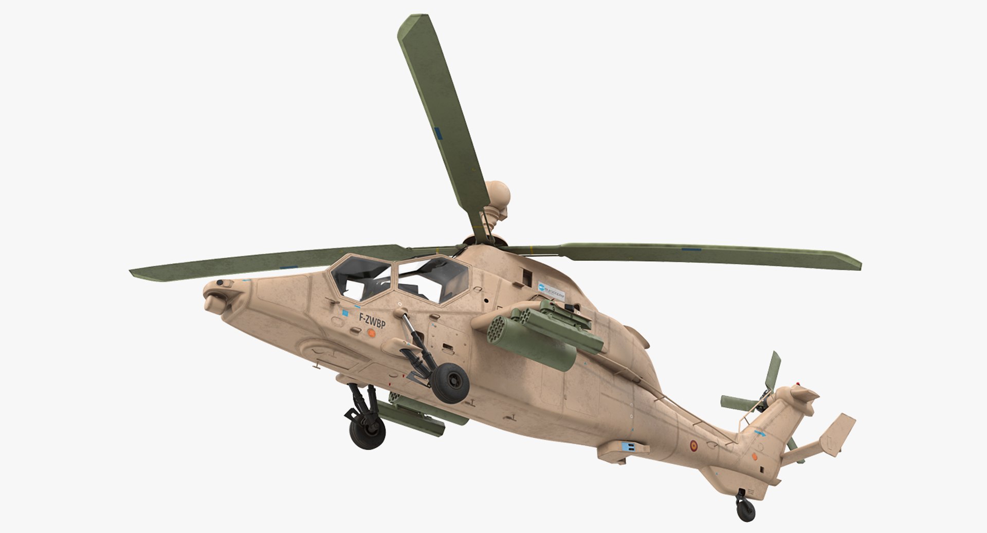 Eurocopter Tigre EC665 Spain Rigged 3D Model 3D model preview
