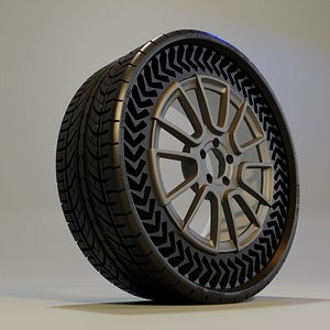3D michelin uptis tyre wheel