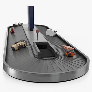 baggage claim conveyor metal 3D model