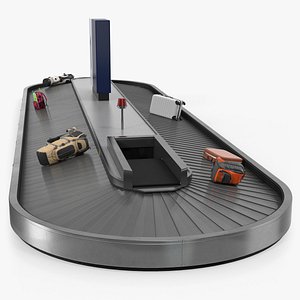 Baggage Claim Conveyor Metal Rigged
