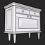 Commode de meuble vintage PBR prête pour le jeu