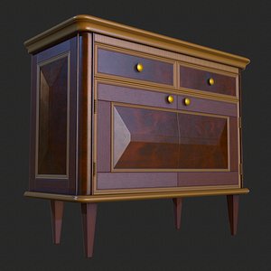 Vintage Furniture Commode PBR Game Ready