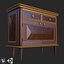Commode de meuble vintage PBR prête pour le jeu