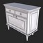 Commode de meuble vintage PBR prête pour le jeu