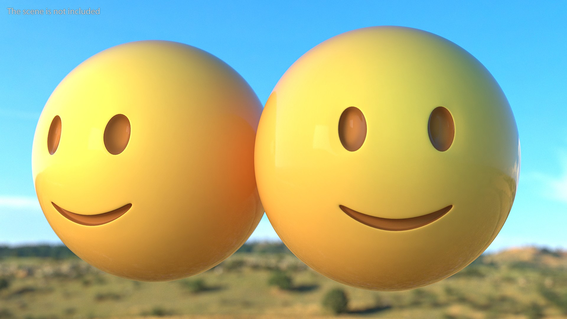 Slightly Smiling Emoji 3D model preview