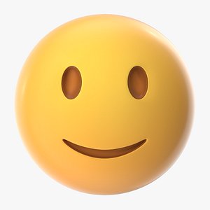 slightly smiling emoji 3D model