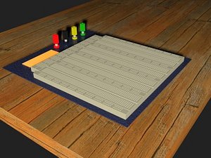 electronics breadboard 3d model