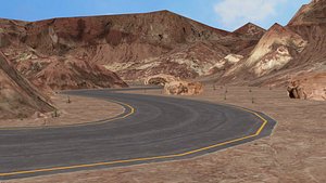 Desert - road in mountains