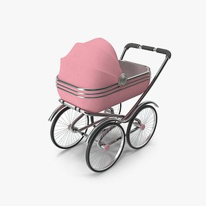 3D Vintage Baby Stroller model