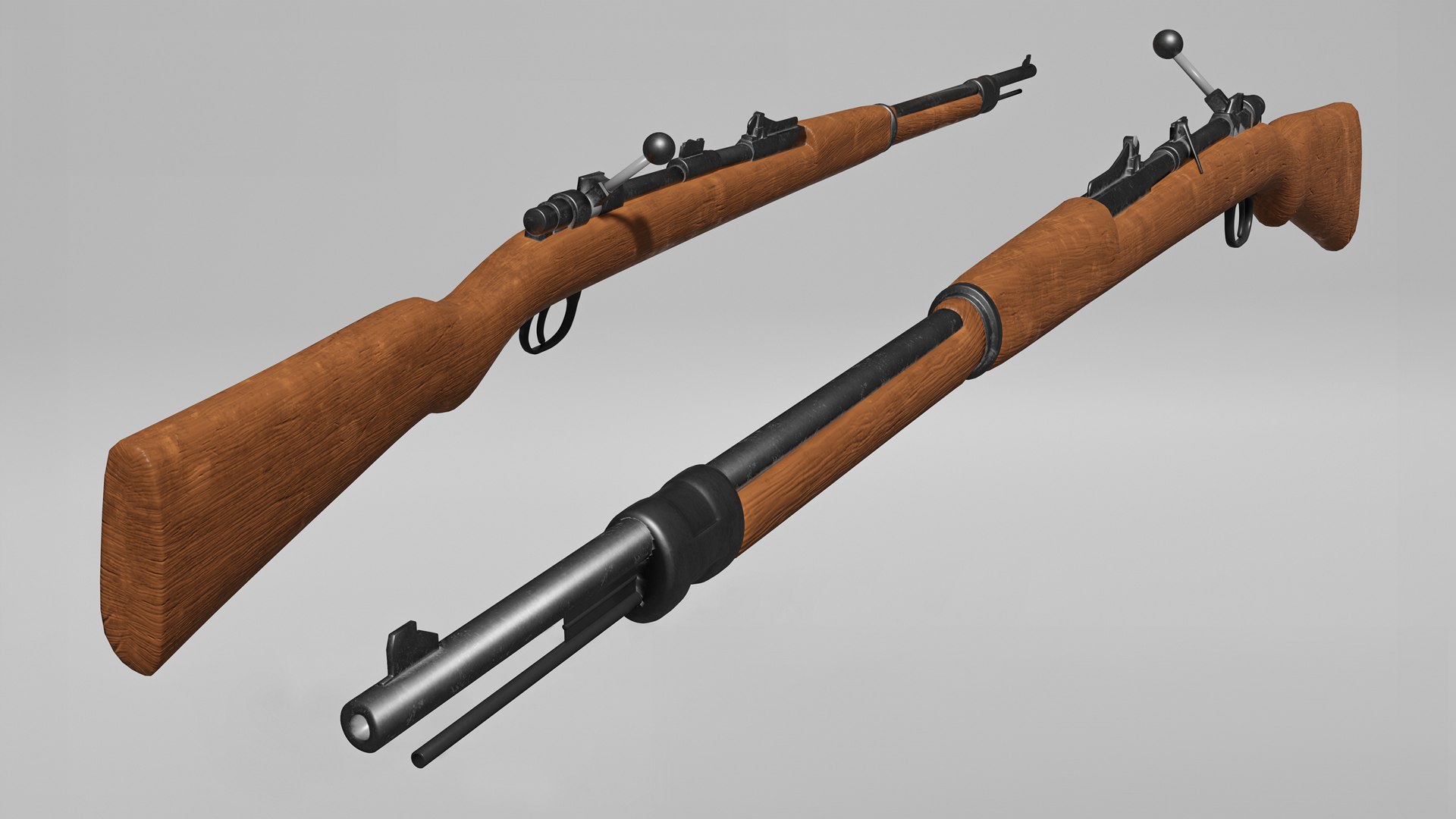 3D Mauser 87 Rifle - Low Poly Model - TurboSquid 2244738