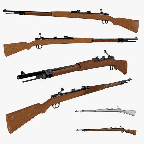 modelo 3d Rifle Mauser 87 - Baja poli - TurboSquid 2244738