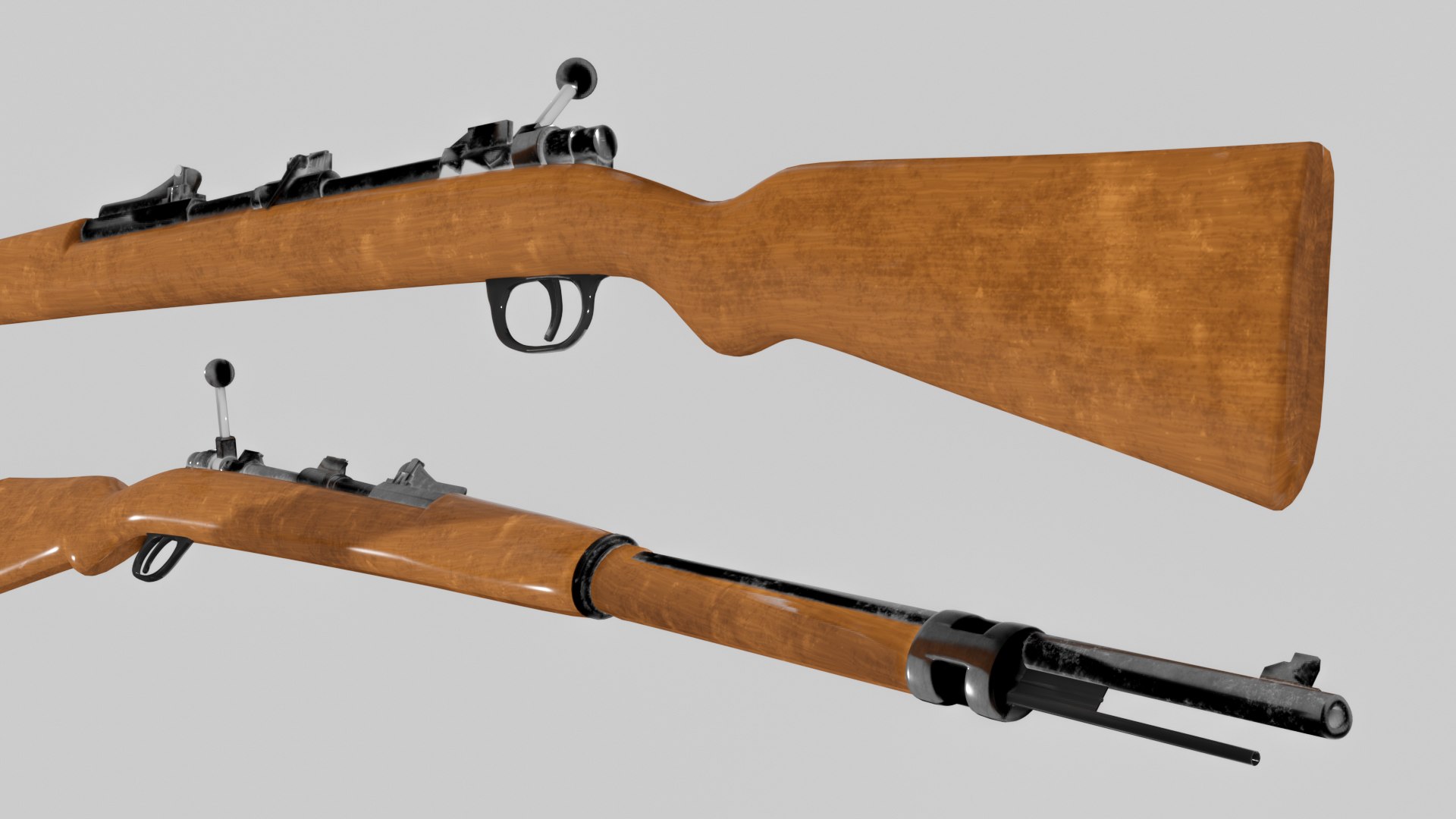 3D Mauser 87 Rifle - Low Poly Model - TurboSquid 2244738