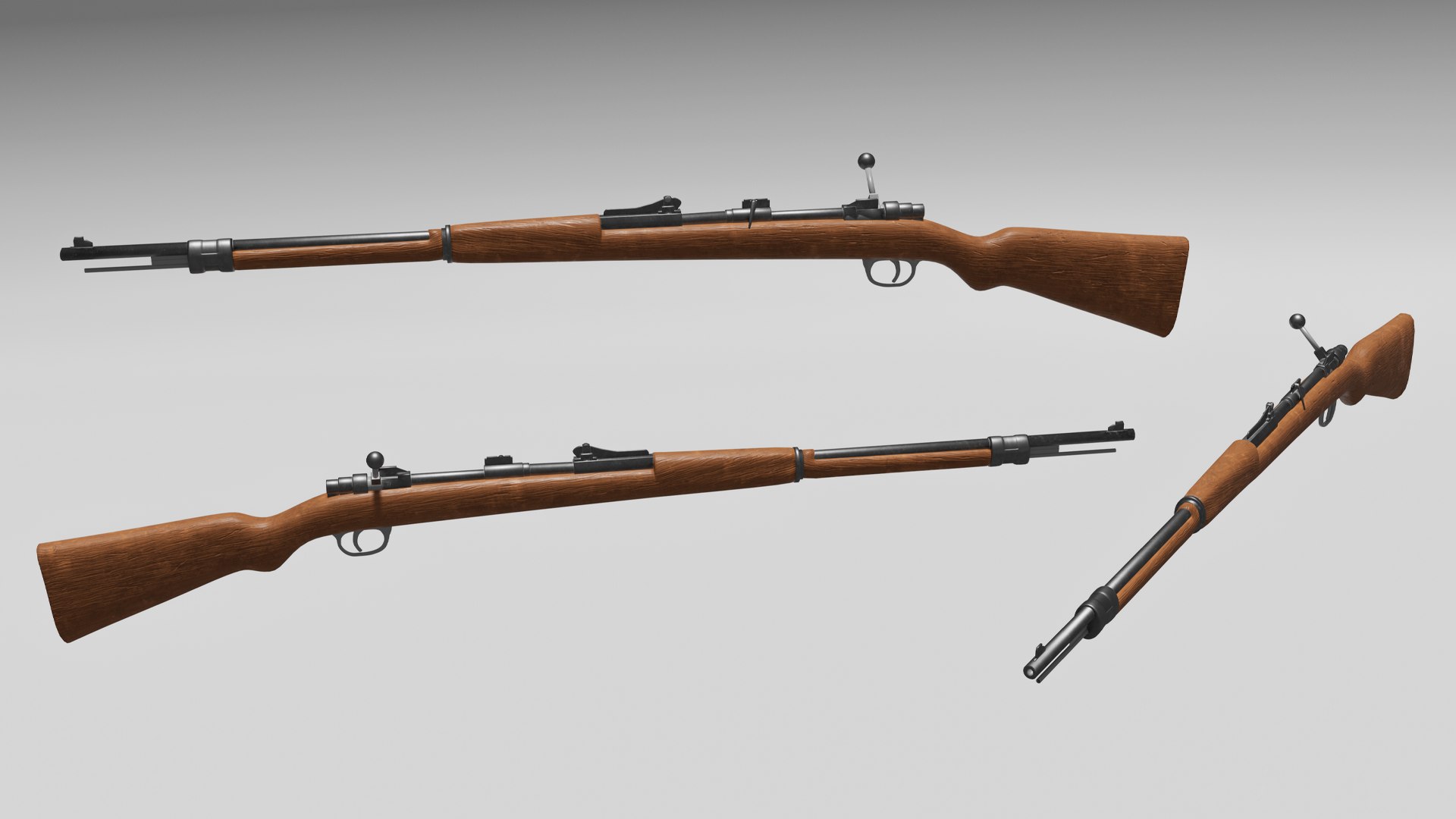 3D Mauser 87 Rifle - Low Poly Model - TurboSquid 2244738