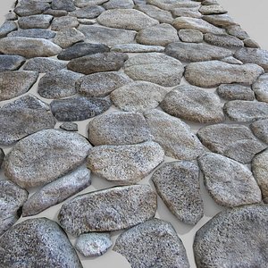 3d stone block pavement