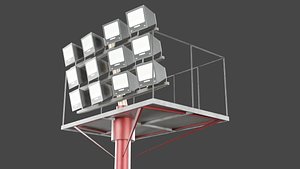 Floodlights Pole 12x Lights model