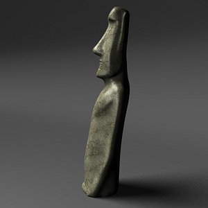 historically moai sculpture 3d model