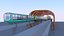 Schwebebahnstation mit Zug 2023 III