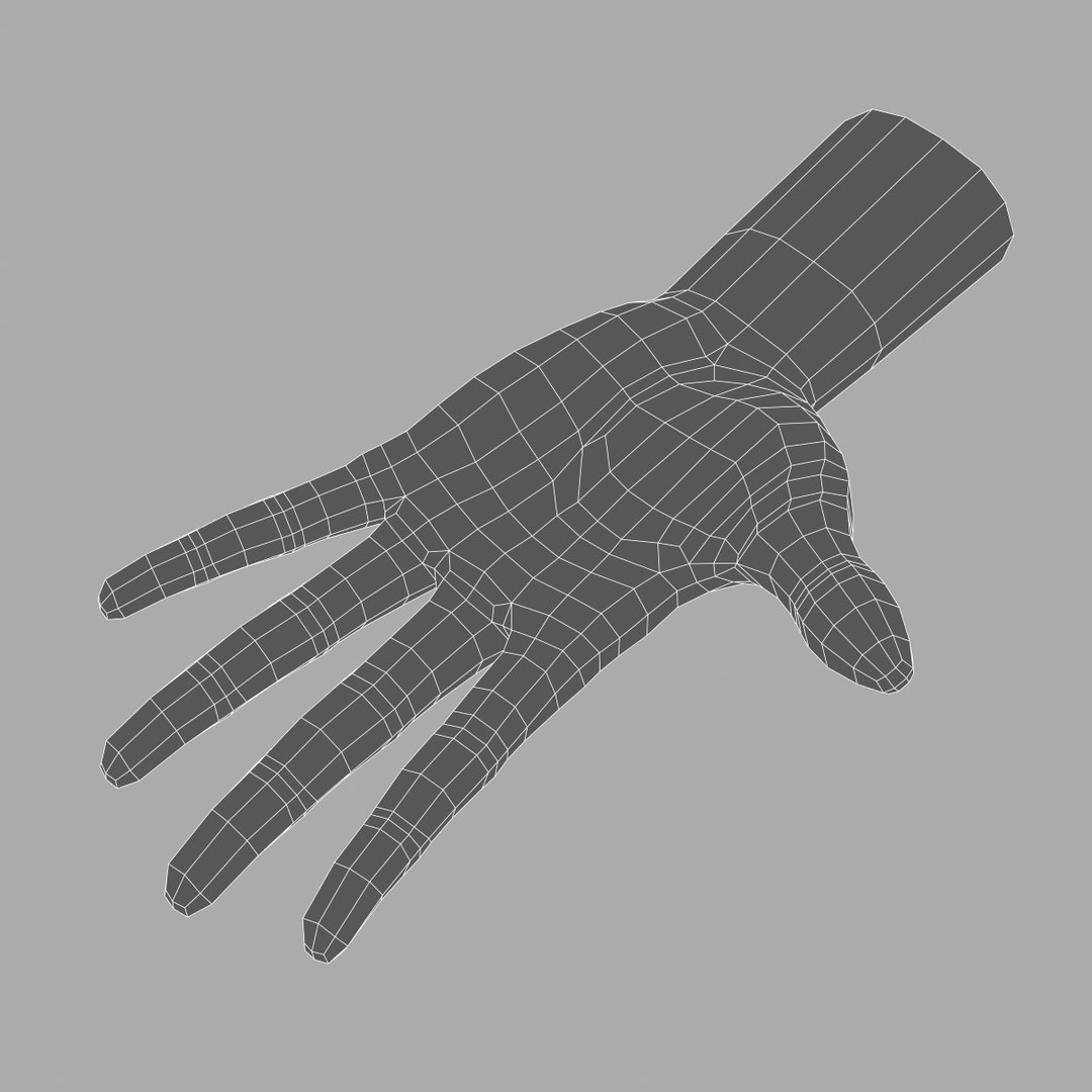 Cartoon Hand No:3 Lady 3d C4d