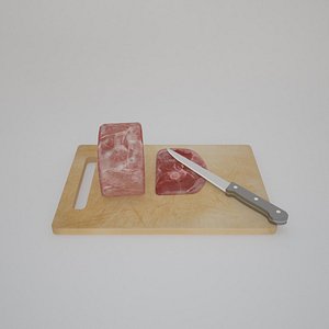 3d 2 cutting wood board model