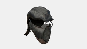 SciFi Ninja Mask A03 Black Dirt - Character Design Fashion 3D model