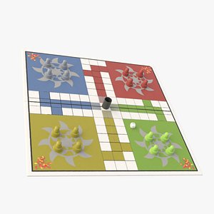 3D ludo board piece model