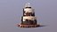 Elegant Silky Wedding Cake on Wooden slice model