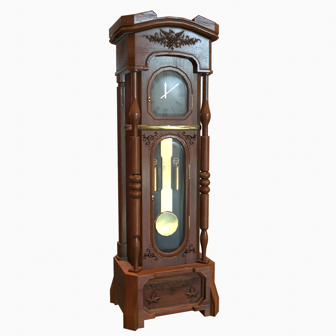 3D Grandfathers Clock Model - TurboSquid 1269671