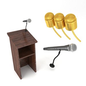 microphone stand 3D model