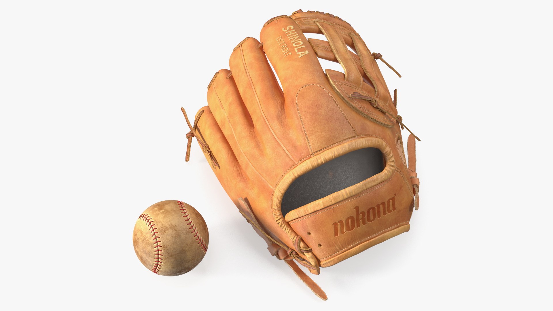 Baseball Ball Rawlings 3D model preview