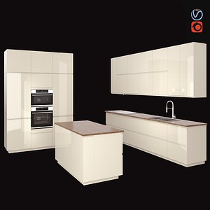 Modern kitchen VOXTORP BEIGE