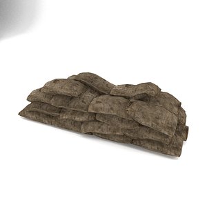 sandbag pile 3d obj