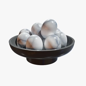 Marble Egg Plate Home Accessory