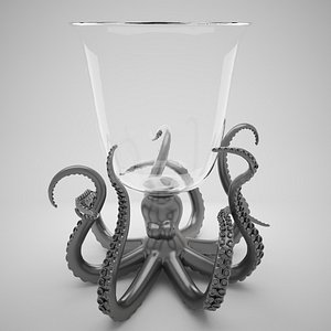Octopus Glass Ice Bucket