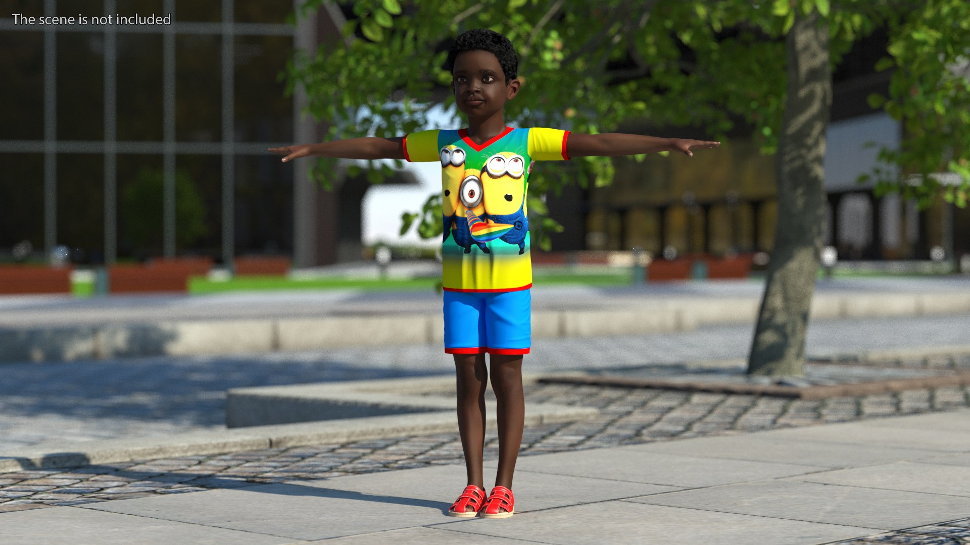 Black Child Boy Rigged for Maya 3D model preview