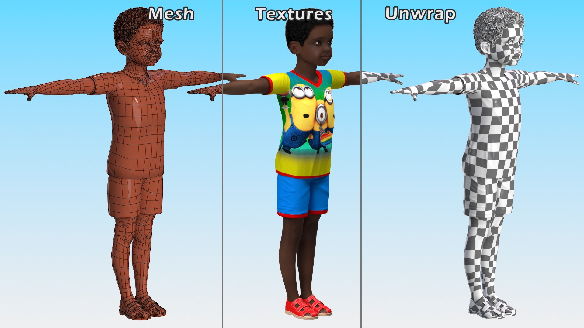 3D Black Child Boy Rigged for Maya model https://p.turbosquid.com/ts-thumb/3S/BV8UPt/p0/blackchildboyriggedformaya3dmodel025/jpg/1664449486/1920x1080/fit_q87/4b56ba237c3c6f413986c21df3cea02965aa8296/blackchildboyriggedformaya3dmodel025.jpg