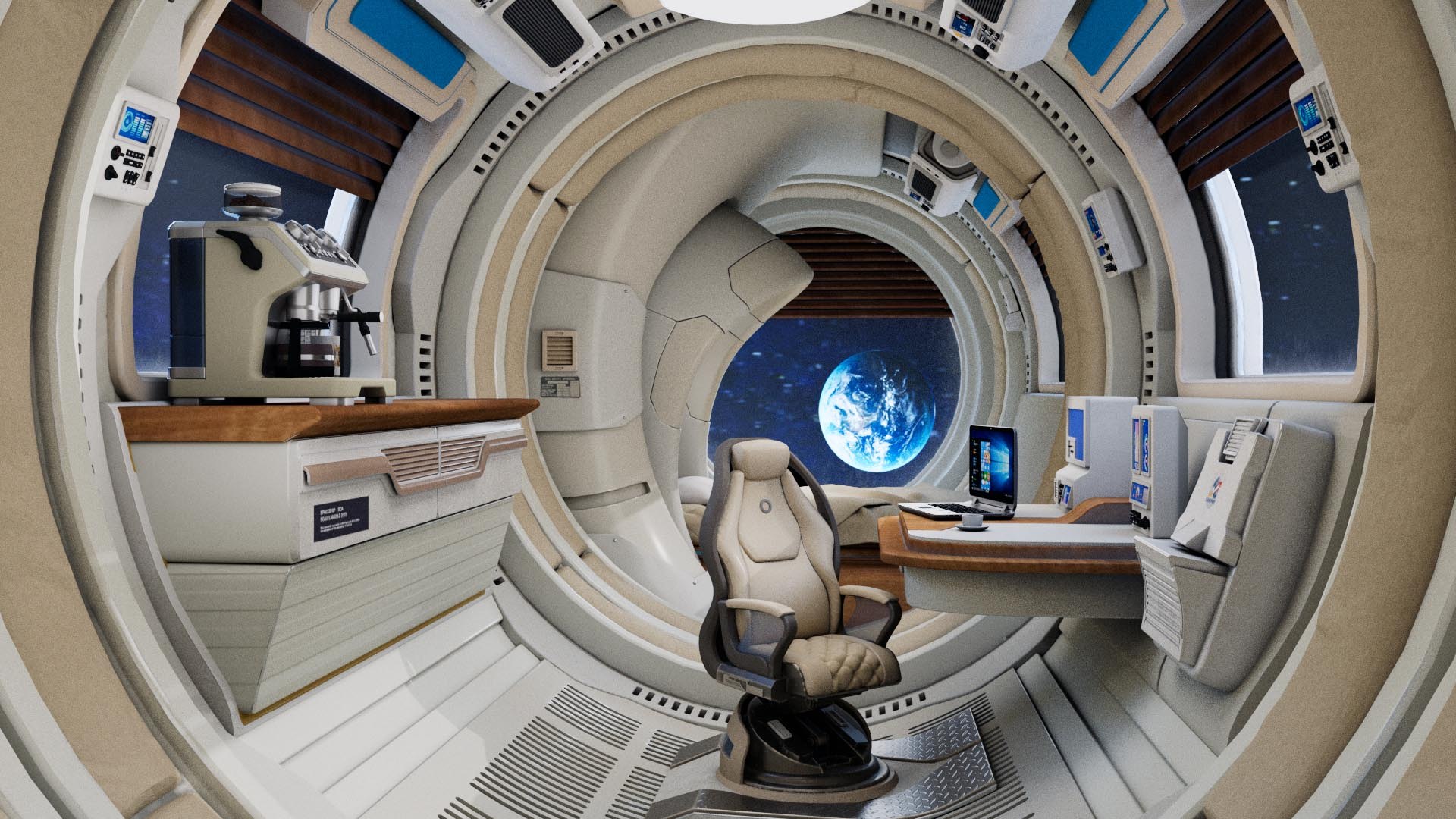 3D Spaceship Room Sci Fi - TurboSquid 2440673