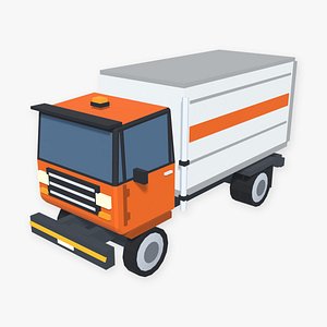Cartoon Box Delivery Truck