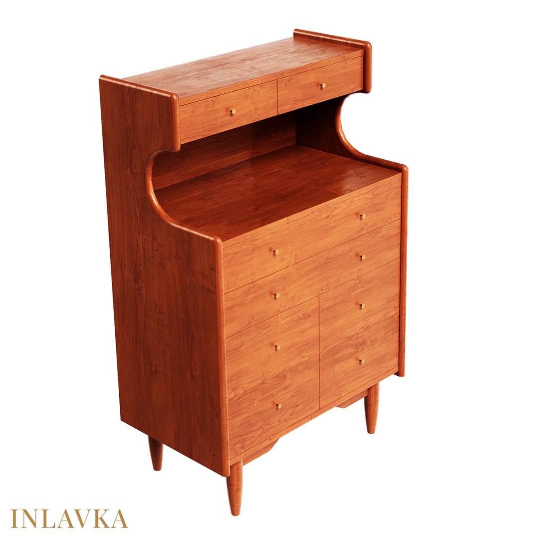 3D Twiggy 5 Drawer Storage Secretary Model - TurboSquid 2265017