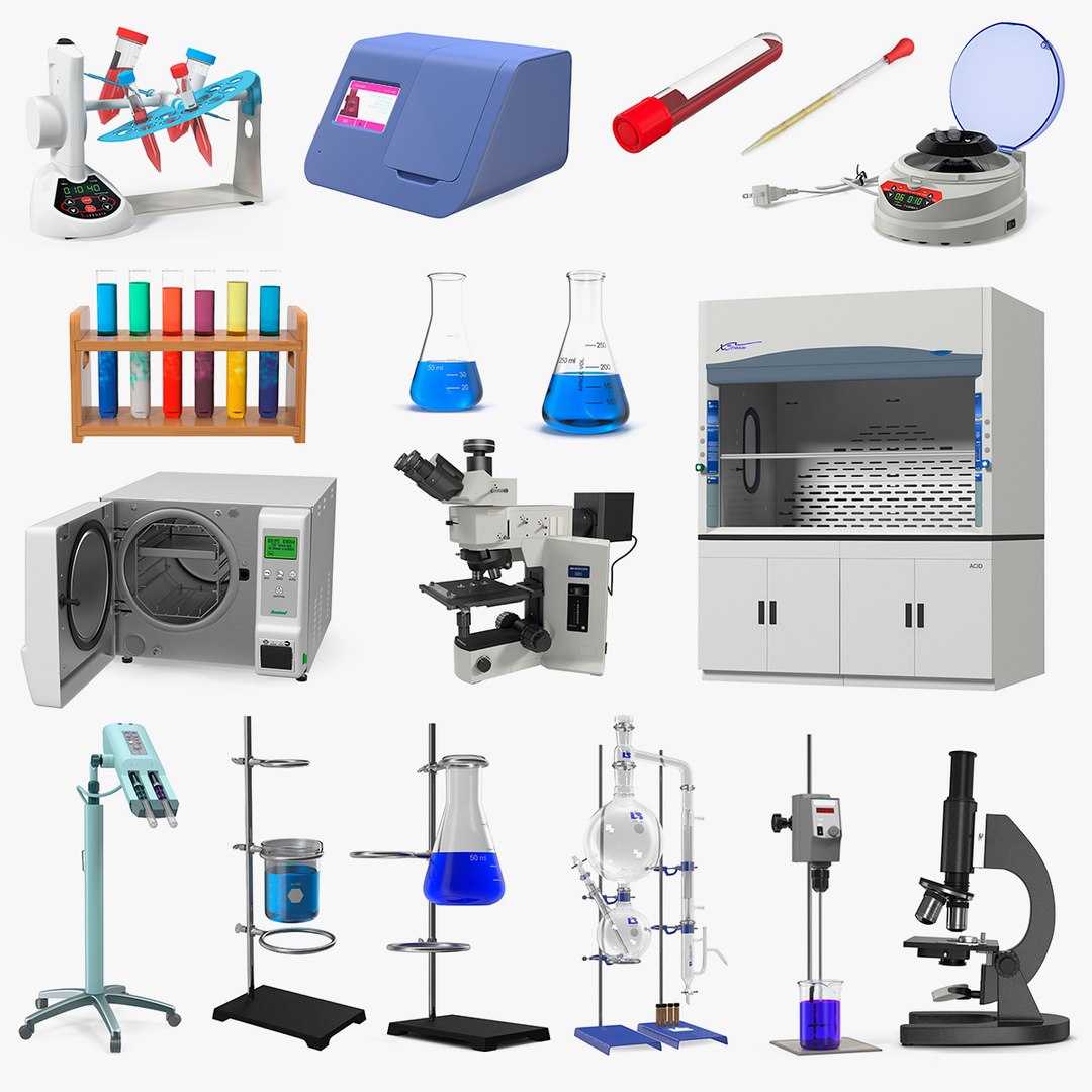 Lab Equipment Collection 9 3D model preview