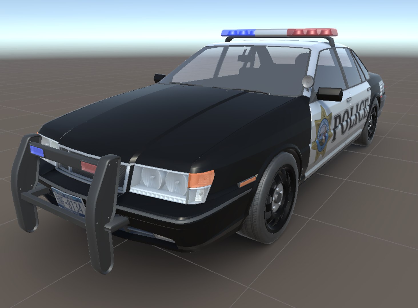 3D Generic Lowpoly Police Cars 01 Model - TurboSquid 2403206